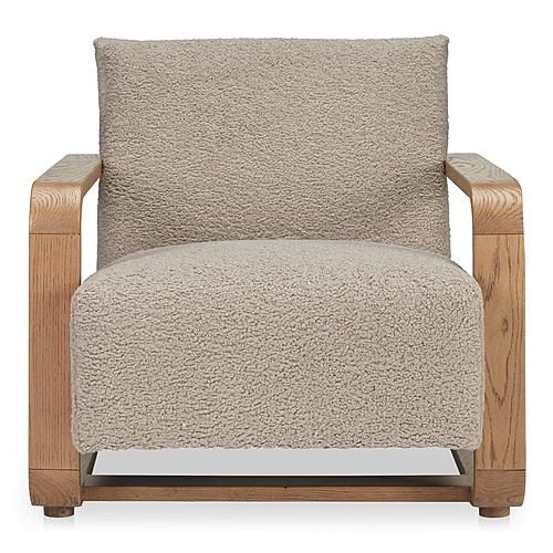 Eckersley Lounge Chair Beige Faux Shearling by Moe's Home Collection