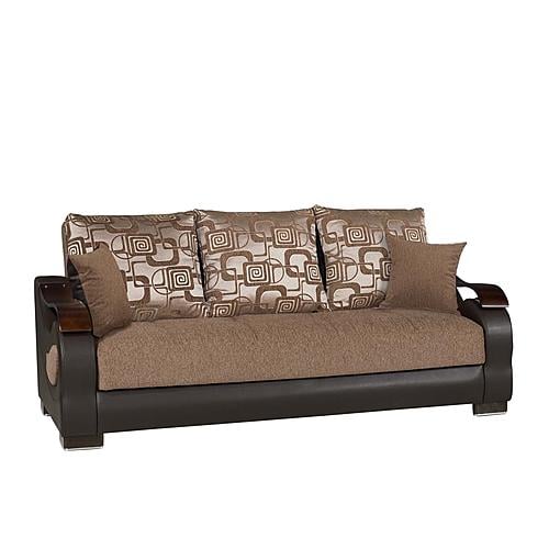 Metroplex Brown Chenille Sofa Bed by Casamode