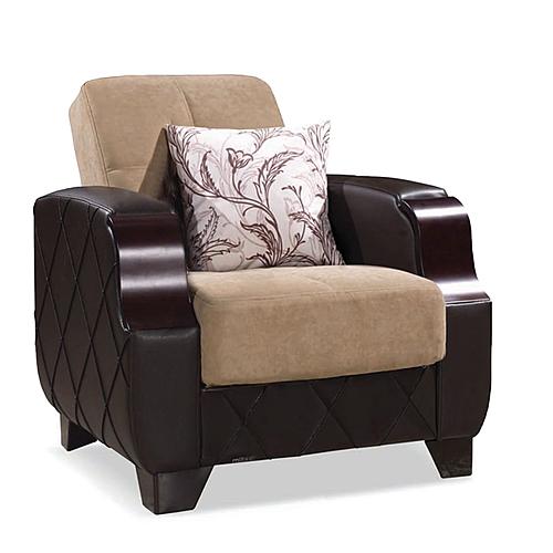 Molina Lyon Brown Convertible Chair by Casamode