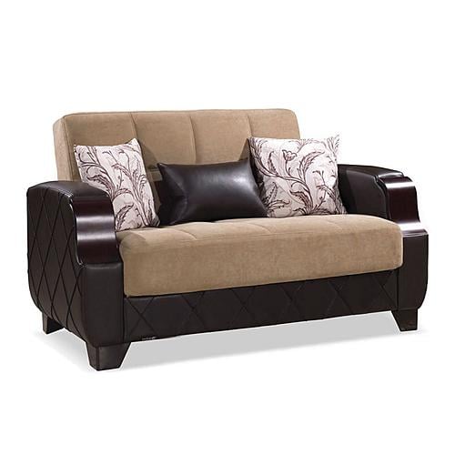 Molina Lyon Brown Convertible Loveseat by Casamode