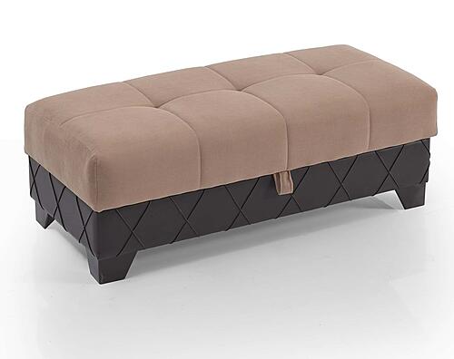 Molina Lyon Brown Ottoman by Casamode