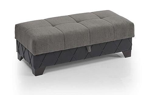 Molina Floket Gray Ottoman by Casamode