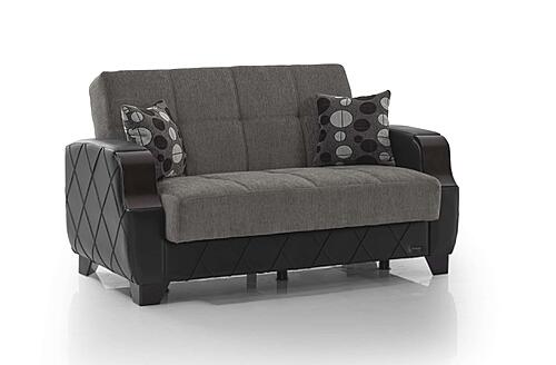 Molina Floket Gray Convertible Loveseat by Casamode