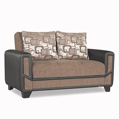 Mondo Modern Brown Loveseat by Casamode