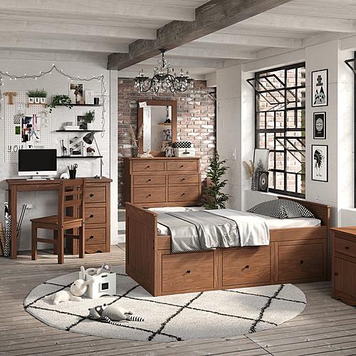 xStyle Captain Bed w/Under Bed Units by Pine Crafter Furniture
