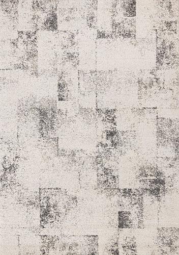 Marquis White Grey Distressed Patches Rug by Kalora