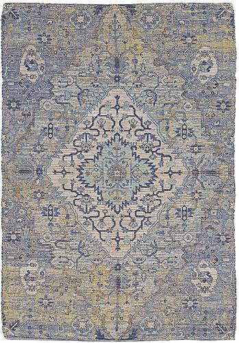 Morris Blue/Yellow Gramercy Area Rug by KAS Rugs