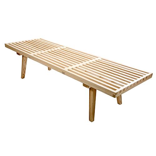 Inwood Mid-Century Natural Platform Bench - 5 Feet by LeisureMod