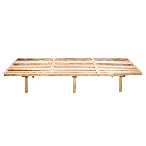 Inwood Mid-Century Natural Platform Bench - 6 Feet by LeisureMod