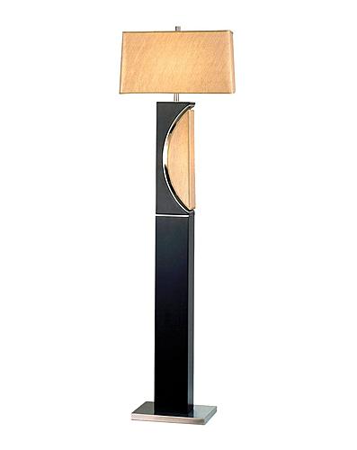 Half Moon Floor Lamp w/Nightlight - Dark Brown by Nova of California