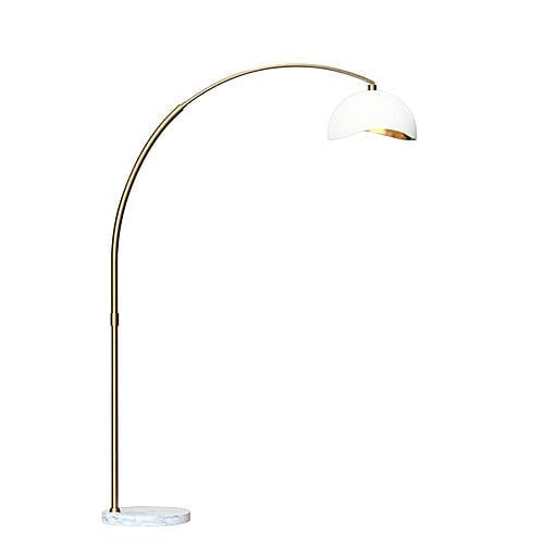 Luna Bella Arc Floor Lamp -White w/Gold Leaf Shade by Nova of California