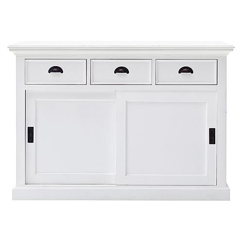 Halifax Buffet with Sliding Doors, Classic White by Novasolo