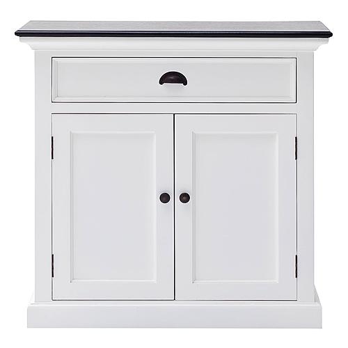 Halifax Contrast Small Buffet, Classic White & Black by Novasolo