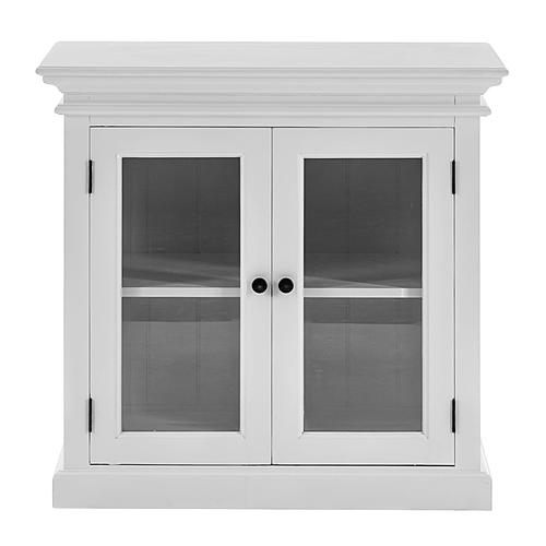 Halifax Display Buffet with 2 Glass Doors, Classic White by Novasolo