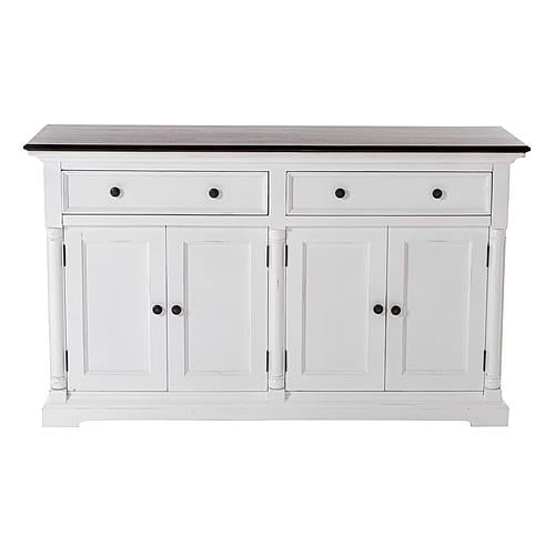 Provence Accent Classic Buffet, White Distress & Deep Brown by Novasolo