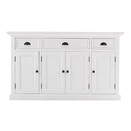 Halifax Buffet with 4 Doors 3 Drawers, Classic White by Novasolo
