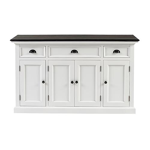 Halifax Contrast Buffet w/4 Doors & 3 Drawers in White & Black by Novasolo