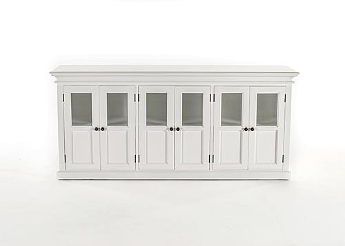 Halifax Buffet w/6 Glass Doors in Classic White by Novasolo