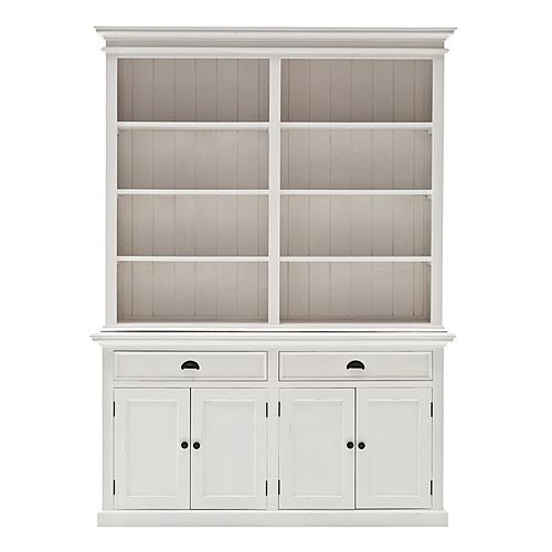 Halifax Hutch Bookcase Unit, Classic White by Novasolo