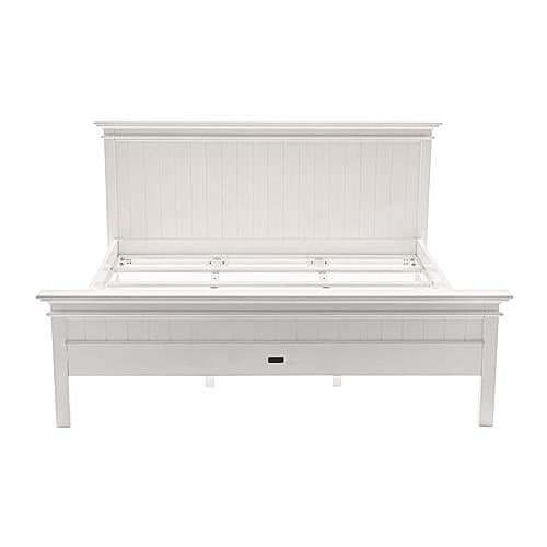 Halifax King Size Bed, Classic White by Novasolo