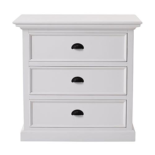 Halifax Grand Bedside Drawer Unit, Classic White by Novasolo