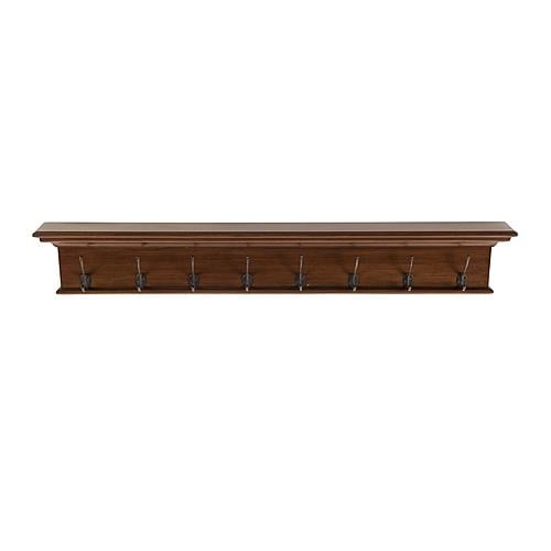 Halifax 8 Hook Coat Rack, Brown Antique by Novasolo