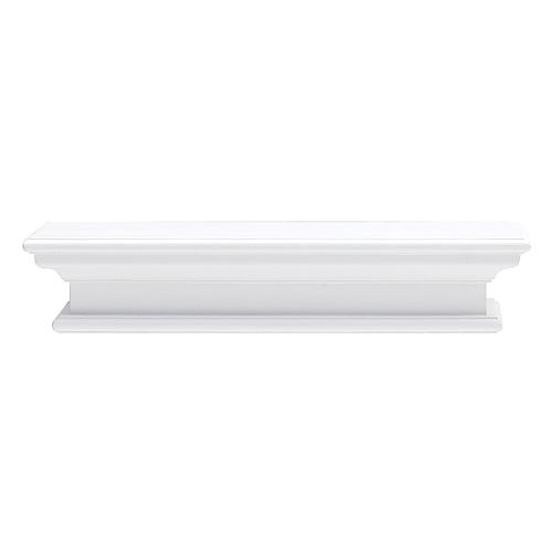 Halifax Floating Wall Shelf, Medium, Classic White by Novasolo