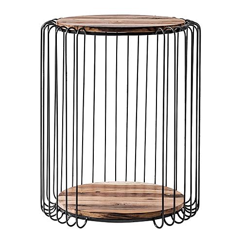 Barca Round Side Table, Natural Boat Wood by Novasolo