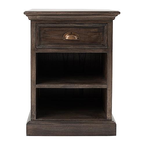 Woody - Side Table Large - Dark Walnut at Futonland