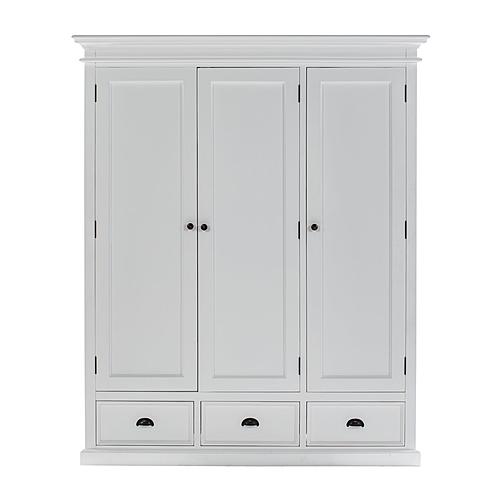 Halifax Wardrobe w/3 Doors in Classic White by Novasolo