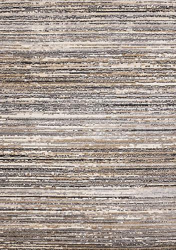 Nala Crean Grey Black Beige Distressed Lines Rug by Kalora