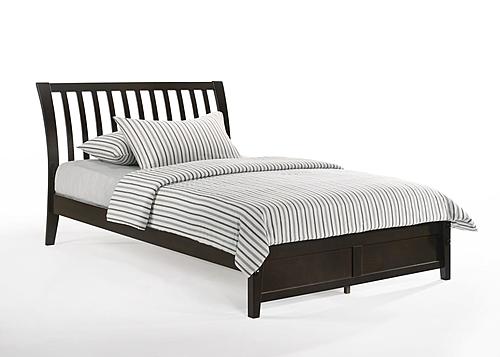 Nutmeg Dark Chocolate Platform Bed by Night & Day Furniture