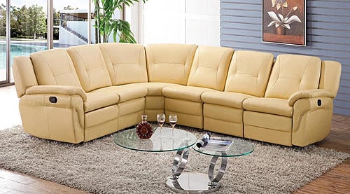 SF 323 Italian Leather Sectional Recliner Sofa Set by Pantek Furniture