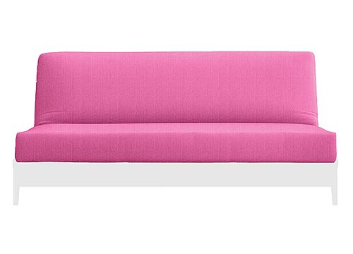 Natural 100% Cotton Rosey Pink Futon Cover by Prestige