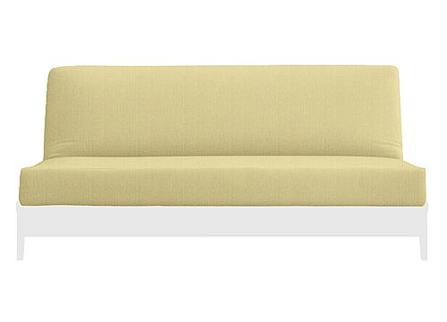 Natural 100% Cotton Pale Yellow Futon Cover by Comfort Pure