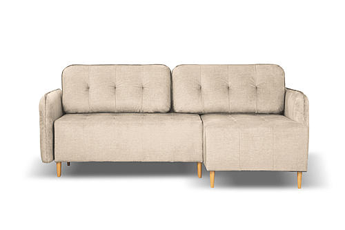 Lauri Sectional Sofa Sleeper (Queen Size) Melange Beige by Prestige Furnishings