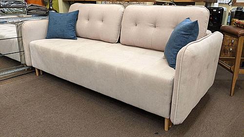 Lauri Sofa Bed Sleeper (Queen Size) w/Storage Melange Beige by Prestige Furnishings