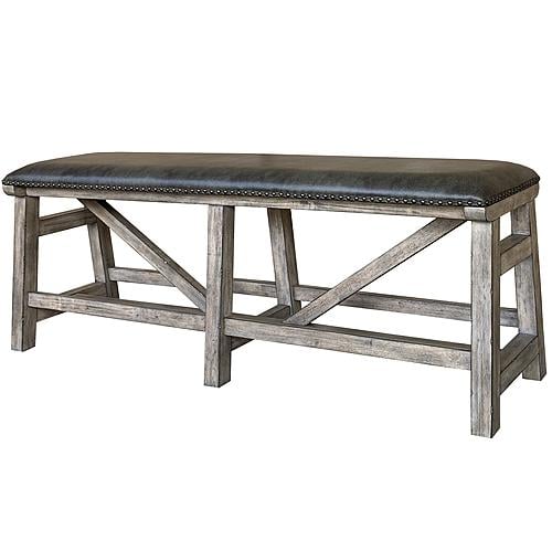 Lodge Dining Bench Counter Upholstered 60
