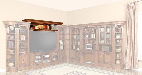 Huntington Expandable Bridge, Shelf & Back panel by Parker House Furniture