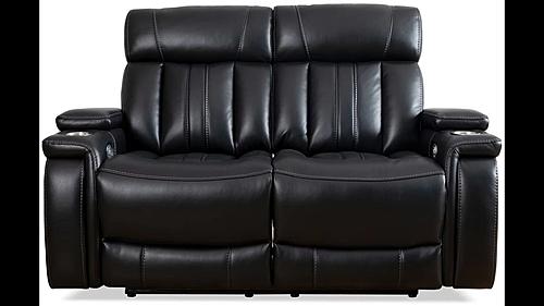 Royce - Midnight Leather Power Loveseat by Parker House Furniture
