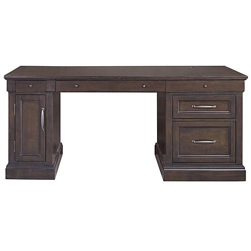 Shoreham - Medium Roast Pedestal Desk (SHO#480, SHO#481 & SHO#482) by Parker House Furniture