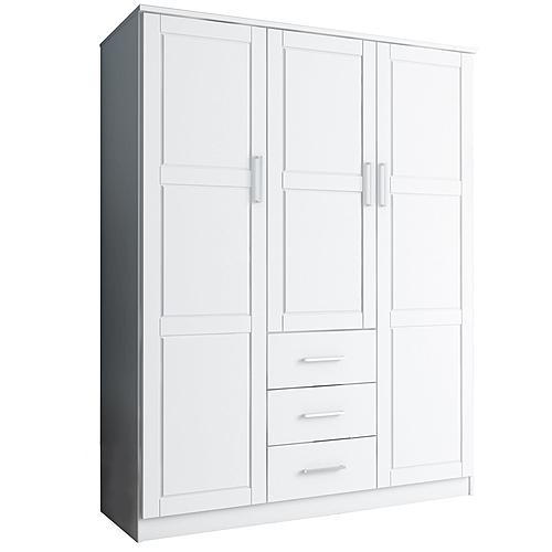 Cosmo 3-Door Wardrobe w/Raised Panel by Palace Imports