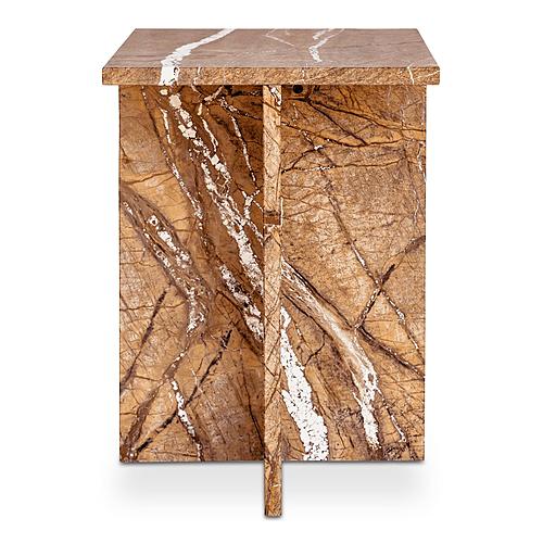 Blair Accent Table Golden Forest Marble by Moe's Home Collection