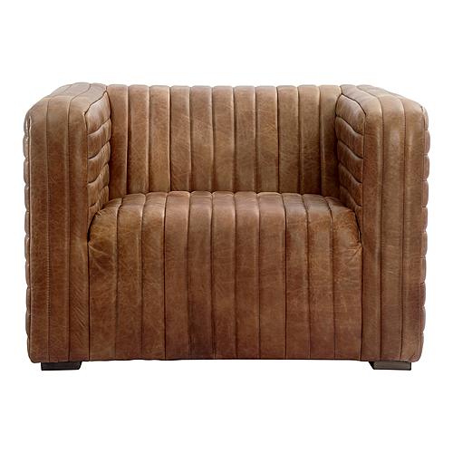 Castle Chair Open Road Brown Leather by Moe's Home Collection