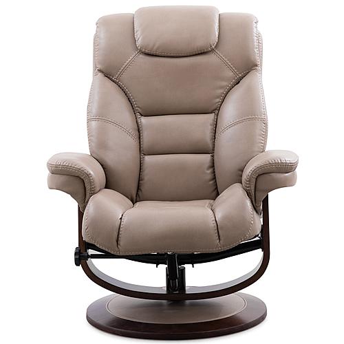 Monarch - Linen Manual Reclining Swivel Chair & Ottoman by Parker House Furniture