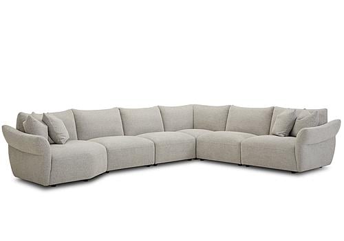 Playful - Canes Cobblestone 6Pc Package A Sectional (915(1),911(1),910(3),950(1)) by Parker House Furniture