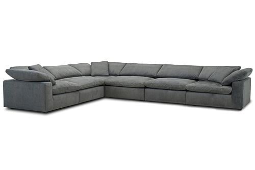 Exhale - Mathis Thunder 6Pc Package A Sectional Sofa (910(3),955(3)) by Parker House Furniture