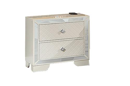 F5566 Cream Nightstand For 9642 / 63 w/Wireless Charging by Poundex