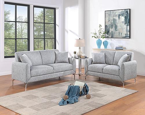 Kirklin 2 Pcs Sofa Set Ivy Bronx Upholstery Color Light Gray