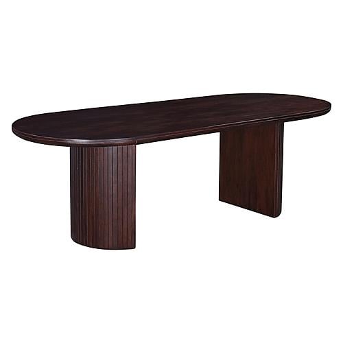 Geneva 94 in. Wood Oval Double Pedestal Dining Table by Primo